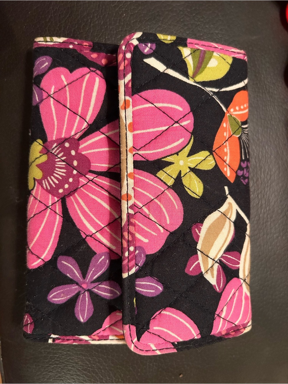 Vera Bradley Euro Wallet in Pirouette Floral Pattern - Excellent Condition